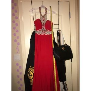 Red gown beautiful dress